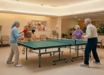 Senior center table tennis